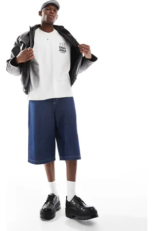Wrangler – Casey Jones – Workwear-Skater-Jeansshorts in dunkler Rinse-Waschung