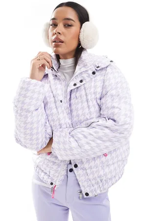 OOSC – Schicke Ski-Pufferjacke mit Hahnentrittmuster