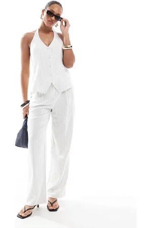 4th & Reckless – Elegante Hose in mit Nadelstreifen und weitem Schnitt, Kombiteil