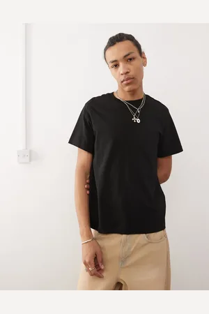 Weekday – Kastig geschnittenes T-Shirt aus schwerem Jersey in