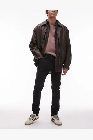 Topman – Eng geschnittene Stretch-Jeans in verwaschenem