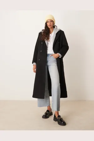 Abercrombie & Fitch – Langer, zweireihiger Mantel in