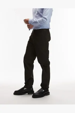 MANGO – Elegante Slim Fit Hose in Dunkelbraun