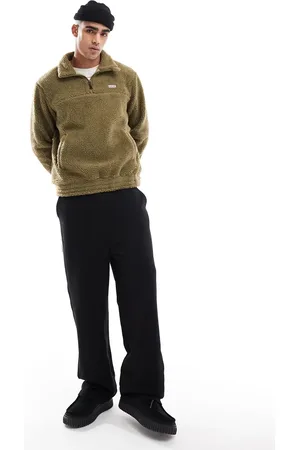 Hunter – Leigh – Pullover aus Sherpa-Fleece in mit kurzem Reißverschluss