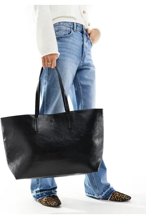 Pull&Bear – Oversize-Tragetasche aus Kunstleder in
