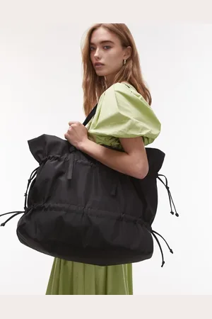 Topshop – Tino – Geraffte Tragetasche aus Nylon in