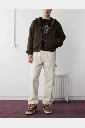 A Bathing Ape – Lockere Worker-Jeans in Wollweiß