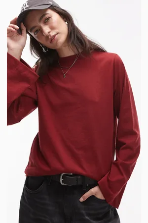 Topshop – Langärmliges, schlichtes Jersey-Oberteil in