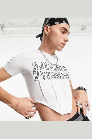 COLLUSION – T-Shirt in mit Korsett-Design und Grafikaufdruck