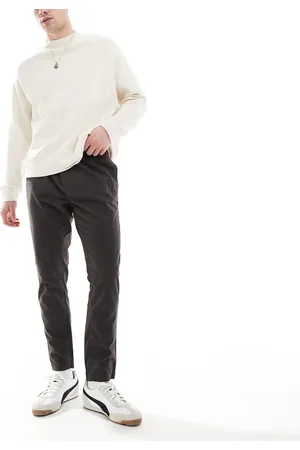 Brave Soul – Hose aus Twill in Anthrazit mit elastischem Bund