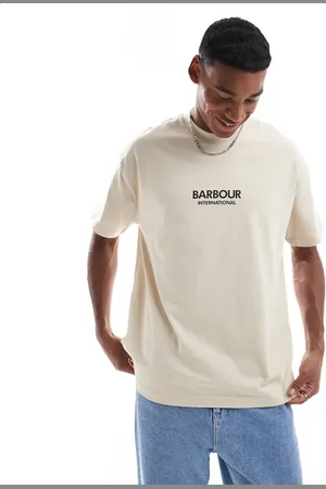 Barbour – Formula – Oversize-T-Shirt in Steinbeige