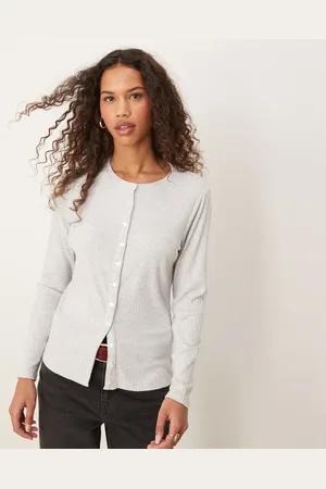 Abercrombie & Fitch – Langärmliges Oberteil in mit durchgehender Knopfleiste