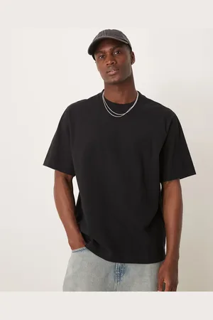 Abercrombie & Fitch – Schwarzes T-Shirt in schwerer Qualität