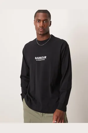 Barbour – Langärmliges Oversize-T-Shirt in mit Karten-Print