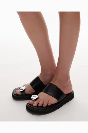 Topshop – Jules – Sandalen in mit geschmolzenem Detail und Zehenschlaufe