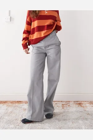Dickies – Hose in Hellgrau mit weitem Bein