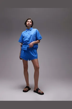 SNDYS – Shorts aus Leinenmix in leuchtendem mit Blumen-Applikationsdetail, Kombiteil