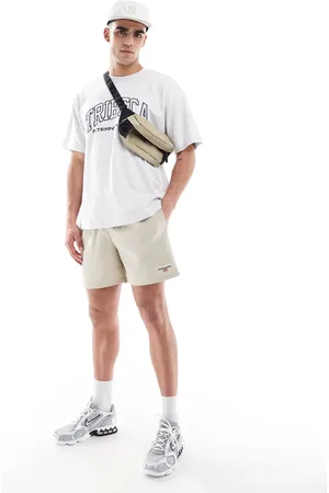 Ralph Lauren – Sport Capsule Travler – Badeshorts in Steingrau mit kleinem Logo