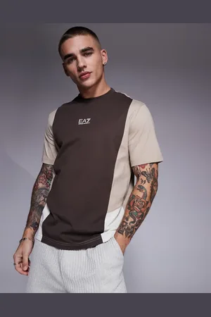 EA7 Armani – – T-Shirt in mit Blockfarben-Design und mittigem Logo