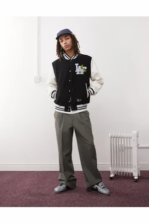 New Era – LA Dodgers – Bunte College-Jacke mit kontrastierender Blumenstickerei
