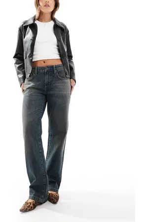 Cotton On Cotton On – Jeans in Rostblau mit geradem Schnitt und niedrigem Bund