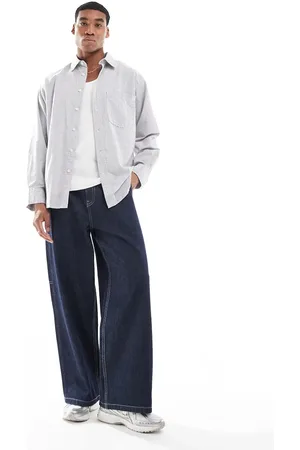 JACK & JONES – Oxford-Hemd mit Oversize-Schnitt in gestreift