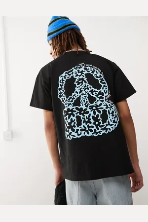 Dr Denim Dr. Denim – Trooper – Locker geschnittenes T-Shirt in mit Friedenszeichen-Print auf dem Rücken