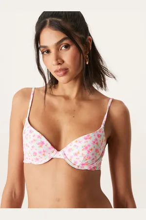 Kulani Kinis – Flamingo Flora – Bügel-Bikinioberteil in Hellrosa