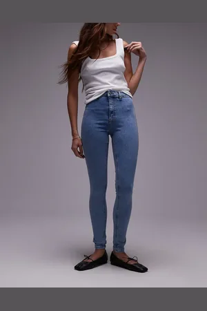 Topshop – Joni – Sehr eng geschnittene Skinny-Jeans in Bleach-Waschung mit hohem Bund