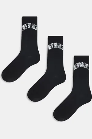 New Balance – 3er-Pack Sportsocken in Schwarz