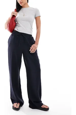 New Look – Leinenhose in mit weitem Bein