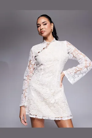 Rare Fashion London – Minikleid aus Spitze in mit asymmetrischer Schnürung