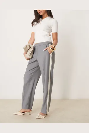 Abercrombie & Fitch – Hose in mit geradem Bein, Streifendetail und elastischem Bund