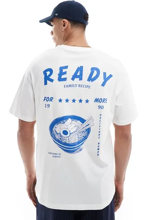 JACK & JONES – T-Shirt in mit Ramen-Rückenprint und Super-Oversize-Passform