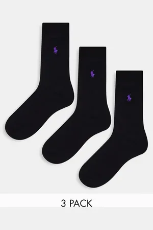 Ralph Lauren – 3er-Pack Socken aus ägyptischer Baumwolle in mit Pony-Logo