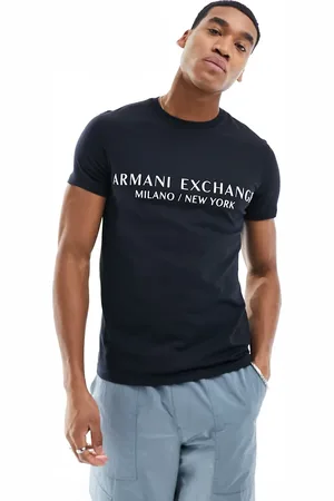 Armani Exchange – T-Shirt in mit linearem Logo