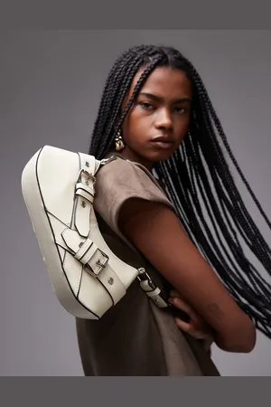 Topshop – Saira – Schultertasche in der Farbe Lemon mit Schnalle