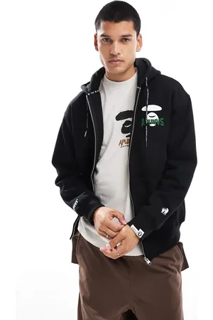 A Bathing Ape AAPE by A BATHING APE – Basic-Kapuzenjacke in mit Logo und Reißverschluss