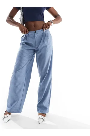 Bershka – Elegante Hose in mit Streifen und weitem Bein