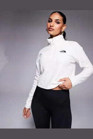 The North Face – Glacier – Fleece-Sweatshirt in mit kurzem Schnitt und kurzem Reißverschluss sowie Logo