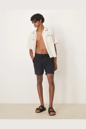Abercrombie & Fitch – Strukturierte Shorts aus Leinen-Mix in mit Tunnelzug, 6 Zoll Schrittlänge
