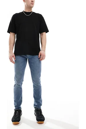 Only & Sons – Eng geschnittene Jeans in hellblauer Waschung