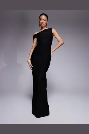 Vesper – Bodycon-Kleid in Maxilänge in mit Knotendetail und One-Shoulder-Träger