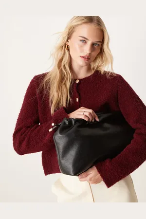 ASOS – Clutch-Tasche in mit geraffter Oberseite und geflochtenen Bändern