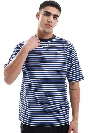 New Era – T-Shirt in -Bunt mit Logo und kontrastierenden Querstreifen