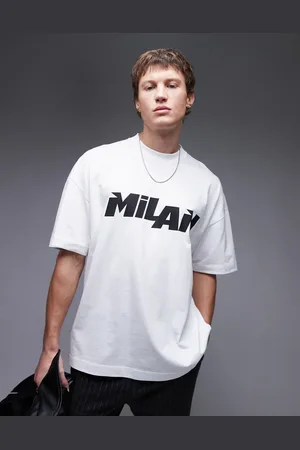 Topman – T-Shirt in mit „Milan“-Print in extremer Oversize-Passform