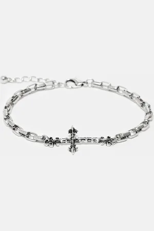 Reclaimed – Unisex-Kettenarmband in mit dünnem Kreuzglied
