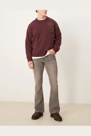 ASOS – Elastische Schlagjeans in verwaschenem