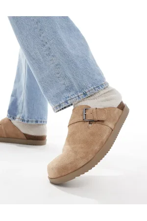 Pull&Bear – Mules zum Hineinschlüpfen in Beige
