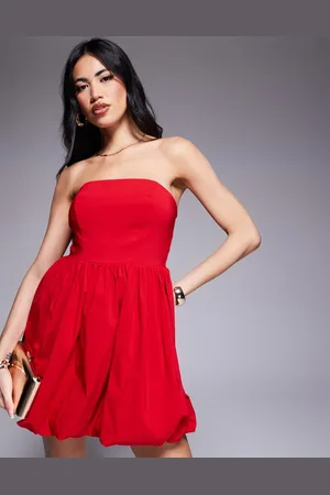 River Island – Trägerloses Minikleid in